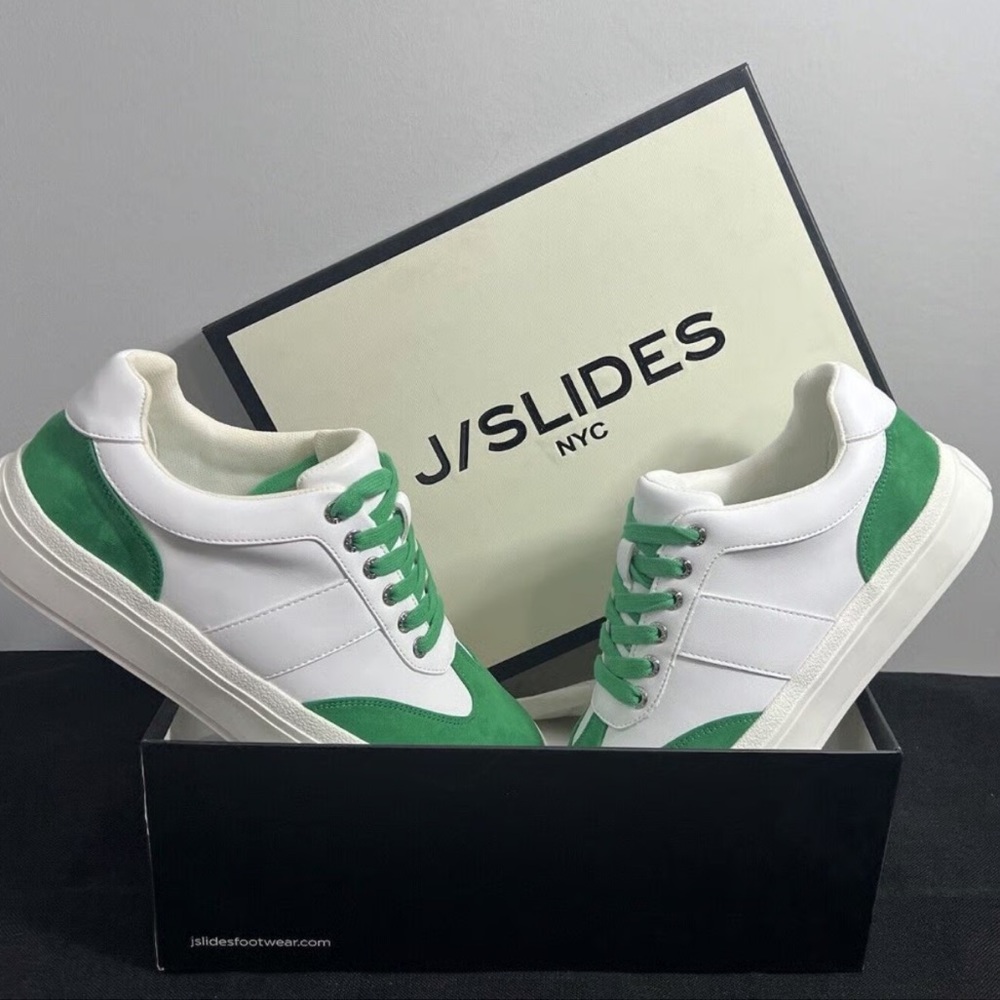 NITB J SLIDES Gable White and Green Casual Sneakers